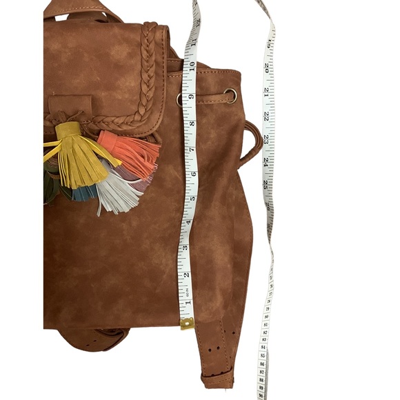 Mini backpack vegan suede with dangle - Picture 9 of 9